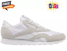 [HOT SALE] Reebok Men's Classic Nylon Shoes (Medium/D) - White/White/White