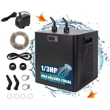 79Gal Aquarium Chiller 300L Fish Tank Cooler with Pump 1/3 HP Water Chiller New