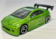 Hot Wheels 2006 Honda Civic Si First Editions LOOSE Metallic Green Diorama Mugen