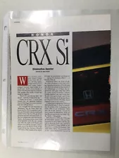 MISC2161 Vintage Article 1989 ? Honda CRX Si 4 page