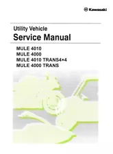 2009-2023 Kawasaki Mule 4010, 4000, Trans/4x4 Factory Service Shop Manual - USED (For: 2015 Kawasaki Mule 4010)