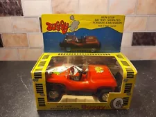 Vtg Red Battery Operated Dune Buggy New In Original Box Forward & Backwards