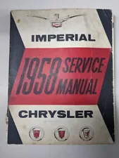 1958 Chrysler Imperial 300 New Yorker Shop Service Repair Manual Book OEM Guide