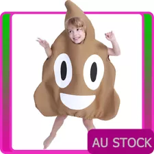 Child Poo Emoji Costume Poop Smiley Kids Halloween Book Week Pooper Funny Outfit