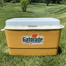 Vintage 80’s / 90's Gatorade Cooler Yellow (Faded Orange) Ice Chest 48 QT