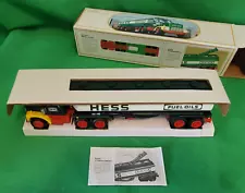 1984 Hess Gasoline Toy Truck Bank Vintage Gas W/ Inserts