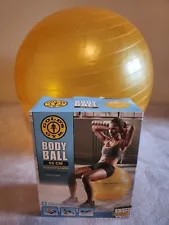 Golds Gym 55 cm Workout Body Ball W/ Foot Air Pump And Work Out Guide