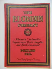 Vintage 1930s P.J.Cronin Company Automotive Parts and Shop Equipment Catalog