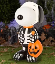 24" PEANUTS SNOOPY AS SKELETON BLOW MOLD HALLOWEEN YARD DECOR **PRE SALE**