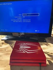 Low Firmware 8.50 PS4 Pro Spider-Man Limited Edition Console + Power ONLY