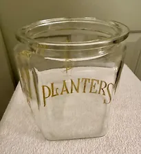 Vintage/Antique Planters Mr. Peanut Glass Jar No Top