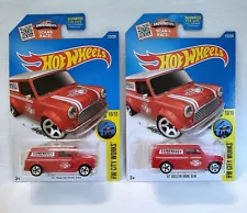 Hot Wheels 67 Austin Mini Van #175 Red HW City Works Lot Of 2 For Sale