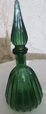 **SALE** Emerald Green Glass Bottle With Stopper