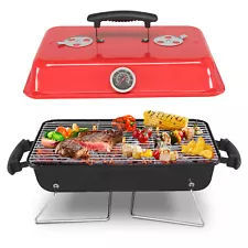 Portable Charcoal Grill Tabletop Outdoor Barbecue Smoker BBQ Grill for Cooking