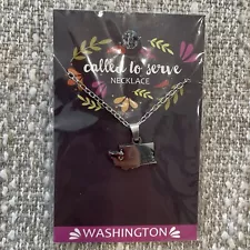 Washington State Charm Necklace For LDS Sister Missionary Or Mormon Mission Mom