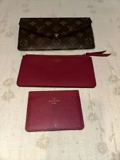 Louis Vuitton MonogramWallet With 2 Inserts (card holder and zippered coin pouch