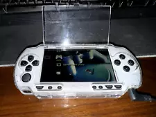 WHITE Sony PSP 1000 System w/ IPS Screen Mod + Case