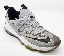 Nike Lebron XIII 13 Low Sneakers Size 11 Cool Grey Black Gold No Box 831925-071