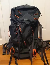 REI CO-OP XT 85 Frame Pack Black Backpack Hiking Camping Trekking Size Men's L