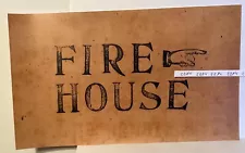 FIRE HOUSE FIREMEN FIRE DEPARTMENT RARE DIRECTIONAL SIGN 1800’s ANTIQUE LOOK NEW