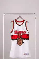 New ListingVintage 1995-96 Champion 'Atlanta Hawks Home Blank Pro-Cut' Authentic Jersey