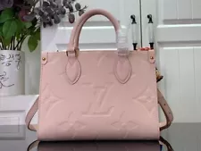 2024 New LOUIS VUITTON Onthego Handbag Pink Onthego Shopping Bag Monogram