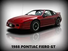 1988 Pontiac Fiero GT NEW Metal Sign: Pristine Condition!