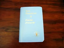 New Testament Psalms & Proverbs Pocket Bible Gideons Baby Blue New 5x3" NKJV