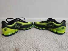 Under Armour Scorpio Mens 11.5 Neon Yellow Black Running Shoes Sneakers RARE