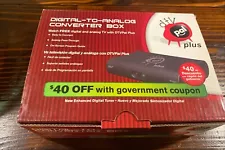 DTV Pal Plus Receiver Digital-to-Analog TV Converter Box - On Screen Guide Nib