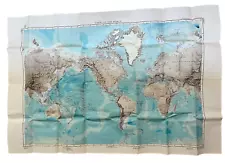 1960's Chart of the World 36x53 World Map Poster US Navy Oceanographic Office