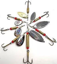 Genuine OVERSTOCK SALE fishing spinners. trout pike salmon. Real value. Quality