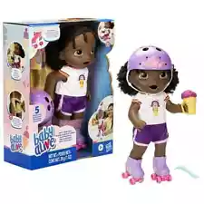 Baby Alive Roller Skate Baby Doll 12-inch Eats and Poos Doll with Roller Skates!