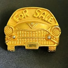 Vintage Car Dealership For Sale Brooch Casual Corner Brushed Satin Gold 4040