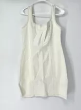 Abercrombie & Fitch NWT Cream Denim Jumper Dress Size Medium Zip Jumper