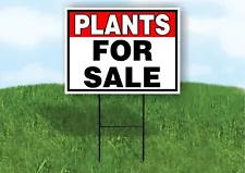 PLANTS FOR SALE RED BLACK 18 in x 24 in Yard Sign Road Sign with Stand