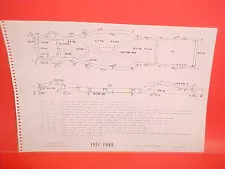 1957 FORD FAIRLANE 500 SUNLINER SKYLINER CONVERTIBLE FRAME DIMENSION CHART 57