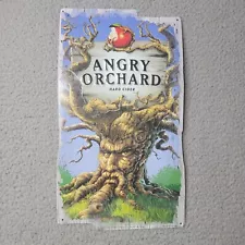 NEW Angry Orchard Hard Cider Embossed Metal Tin Sign Bar Man Cave 2013 17" x10"