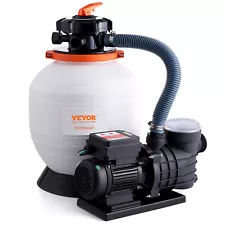 VEVOR Sand Filter Above Ground with 3/4HP Pool Pump 3000GPH Flow 14" 6-Way Valve