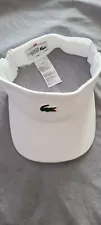 Lacoste Tennis Sports Visor Hat White Color One Size