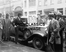 1929 STOCK MARKET CRASH DEPRESSION $100 LUXURY CAR FOR SALE 8X10 PHOTO AMERICANA