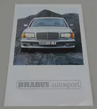 Brochure / brochure Brabus Mercedes-Benz W126 European and US version