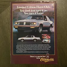 1984 Limited Edition Hurst/Olds Silver Lightning Rod Shifter Vintage Print Ad