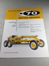 Original Allis Chalmers M70 Motor Grader Sales Brochure