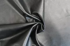 Italian Pebbled Textured Lambskin Leather Hide 0.6MM (1.5 Oz) #BLACK JAGUAR