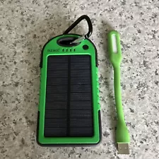 Dizaul Solar Charger For iPhones, Android Phones, iPads, GPS devices With Light