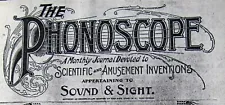 1899 The PHONOSCOPE Journal Volume 3 Edison Phonograph Berliner Talking Machine