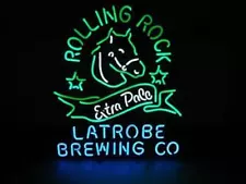 Rolling Rock Extra Pale Latrobe Brewing Co. Beer 24"x20" Neon Light Sign Lamp