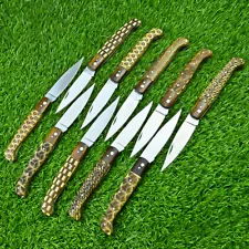 LOT OF 10 PCS - 8.5" CUSTOM HANDMADE J2 STEEL BLADE POCKET FOLDING KNIFE 3507