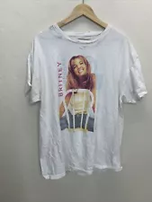 Britney Spears Graphic White Cotton T-Shirt Top Size XL